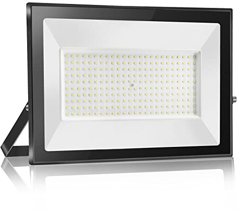 200W LED Foco Exterior Alto Brillo Proyector Led Impermeable IP65 Blanco Frío 6000K Floodlight Led Foco Exterior Iluminación para Patio, Camino, Jardín, Almacén