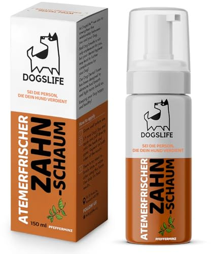 Atem-Erfrischer für Hunde | Pfefferminz Mundspülung | Sicherer Zahnschaum | Gegen Mundgeruch | 150ml Dental Spray für alle Hunde | It's A Dogs Life