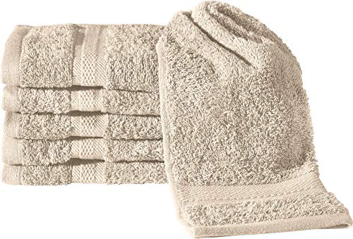 REDBEST Gästetuch 6er-Pack Chicago beige Größe 30x50 cm - saugstark, strapazierfähig, ideal für Reisen, Sport (weitere Farben)