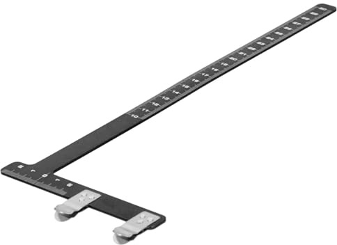 Pilbågskytte Linjal L-form, Justering av aluminiumlegering Pil L-form Akkordavstånd Fyrkantig linjal för sammansatt båge Mätverktyg(svart)