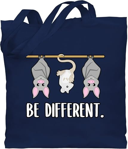 Shirtracer - Baumwolltasche - Sprüche Statement - Be different Tiere
