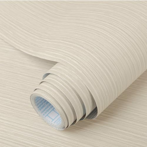 TANONE Papel tapiz de tela de hierba sintética para revestimiento de pared, 17.7 x 118 pulgadas, papel tapiz texturizado extraíble autoadhesivo para dormitorio, papel pintado de vinilo mejorado en