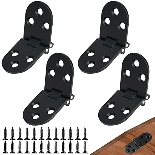 4 cerniere per porte in acciaio inox a 180 gradi, con connettori a vite, per armadi, tavoli pieghevoli