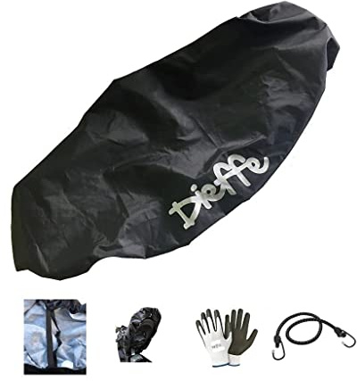 Compatible avec Piaggio XEVO 125 Housse de selle molletonnée imperméable anti-rayures anti-pluie anti-moisissure DiEffe Taille L 110 x 68 cm Couverture pour selle moto scooter universelle