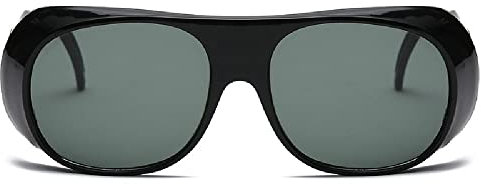 Safety Welder Goggles, Wrap-Around Welding Glasses UV Protection Brazing Spectacles for DIY, Grinding and Cutting - Dark Green