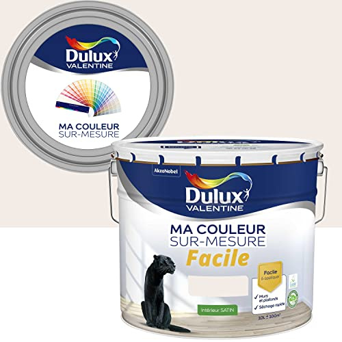 Ma Couleur Sur-mesure par Dulux Valentine – Peinture Intérieure Murs, Plafonds, Boiseries - Facile à appliquer - Satin Fleur de Jasmin 10 L