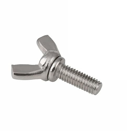 M3 M4 M5 M6 M8 M10 316 Schmetterlingsflügelschrauben 304 Edelstahl Flügelschrauben Rändelschraube Klaue Schrauben Schrauben Schrauben handfest anziehen (Color : 6mm, Size : M8(2pcs))