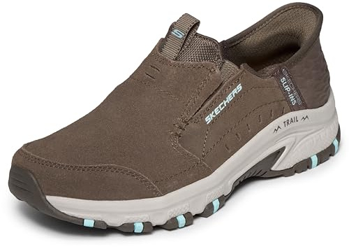 Skechers Damen Hands Free Slip-ins Hillcrest-Sunapee Sneaker, Dark/Taupe, 40 EU