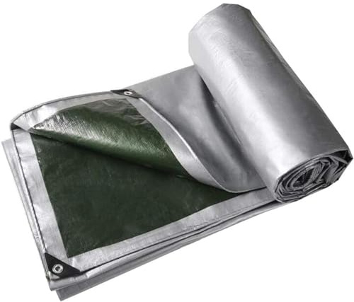 Heavy Duty Tarp 7x3ft, Waterproof Tarp Poly Tarp, Tarp with Grommets Multi-Purpose Outdoor Cover, Extra Thick, Roof Camping Protective Sheet with Reinforced Edges