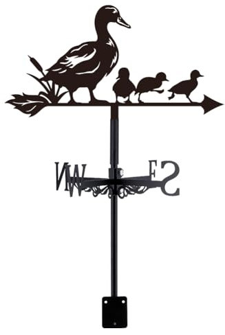 SUPERDANT Banderuola Da Metallo di Anatra Segnavento da Metallo per Giardino Fattoria Banderuola Vento Decorativo per La Misurazione Del Vento All'Aperto Segnavento da Tetto