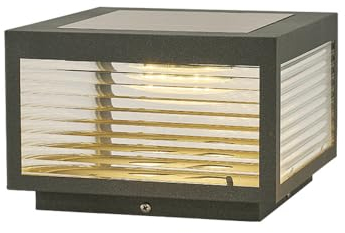 Solar-Pfostenkappen-Leuchten 30Cm Außentor-Säulenkappen-Leuchten Zaun-Deck-Kappen-Licht, Laterne Wasserdichtes Gehäuse Landschaft, Weg Säulenlampen Solar-LED-Veranda-Stein-Leuchten Für Hof Pool