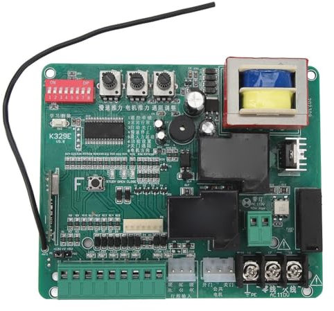 Yominerr Reemplazo de placa de control para accionamiento de puerta corredera, circuito de placa base para motor de puerta, abridor de puerta universal con indicadores