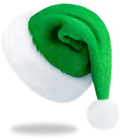 Weihnachtsmütze Nikolausmütze Damen Herren plüsche weihnachtsmann mütze | Rote Santa Mütze Erwachsene Bequemes Dicker Klassischer nikolaus mütze aus Samt für festliche Party im neuen Jahr