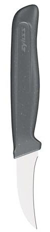 zyliss Coltello da Pelatura, 6 cm o 2.3 Pollici, Acciaio Inossidabile Tedesco o Manico in Paglia di Frumento, da Cucina o per Verdure, da Frutta, Grigio