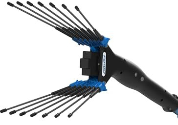 PATERLINI Vareador eléctrico profesional para recoger aceitunas de 12 V – Vareador recogedor de aceitunas eléctrico ligero y potente – Recogida rápida de aceitunas (V-93 – Barra fija corta 2,3 m)