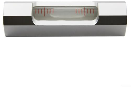 Règle mécanique de niveau à bulle en métal de haute précision - Mesure précise - Bande métallique solide - Argenté