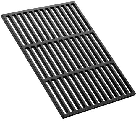 Wiltec Grille BBQ Carrée 30 x 44,5 cm – en Fonte – Barbecue Charbon de bois ou à gaz – Grillade Cuisson – Terrasse Jardin Plancha – Viande Légumes Poisson