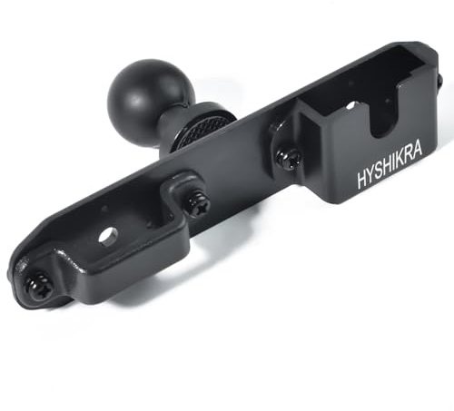 Universal-Radiohalterung, Walkie-Talkie-Clip-Halterung | Radio-Mikrofonhalter mit 25 mm Kugeladapter, kompatibel mit RAM-Halterungen, B-Größe, Doppelbuchsenarm