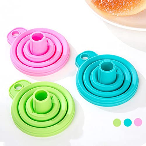 Imbuto in Silicone Pieghevole, Flessibile, Senza BPA, Piccolo Gadget da Cucina, Adatto per Cucinare e Cuocere Al Forno, Strumento per Trasferire Liquidi con Opzione di Fissaggio