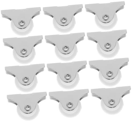 FELTECHELECTR 12pcs Furniture Directional Caster Wheels Diameter Rigid Pp Wheels Flat Plate Low Resistance Diy Parts