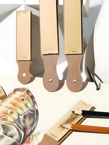 AutoPrevails 4 Stück Papierwischer zum Zeichnen Papierwischer Zeichnen Papierwischer Set für Feinschleifen Schärfpads Sandpapier Bleistiftspitzer Malerei Schleifpapier für Erwachsene (16CM)