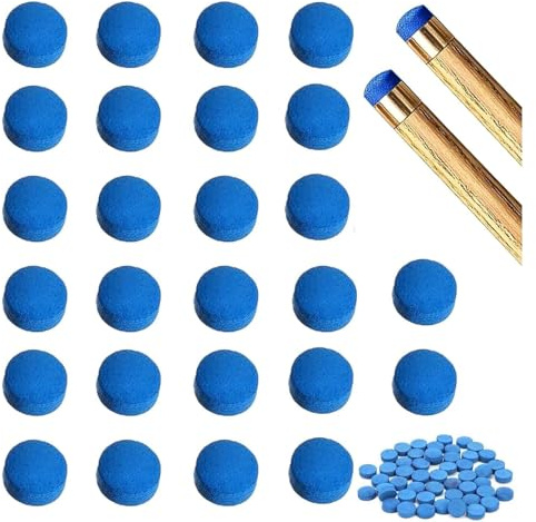 Zbssny Poolspitzen-Set, professionelle Billard-Queue-Spitzen für Billard, Snooker-Sticks, hohe Dichte, präzisionsgeschnittene Snooker-Queue-Spitzen, Zubehör (10 mm), 50 Stück
