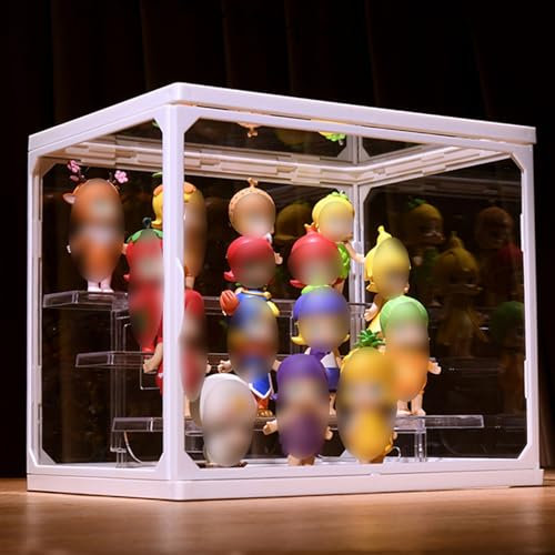 Acryl-Display-Vitrine, Dreischichtige Klare Action-Figur-Display-Vitrine Mit Magnetischem Deckel, Stapelbar, An Der Wand Montiert, Staubdicht, Display-Vitrine for Die Präsentation Von Sammelfiguren