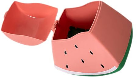 FUNNETOYU Mini Poubelle De Bureau Forme De Pastèque Avec Couvercle Petite Poubelle Pour Salle De Bain Bureau Et Voiture Contenant Un Design Ludique