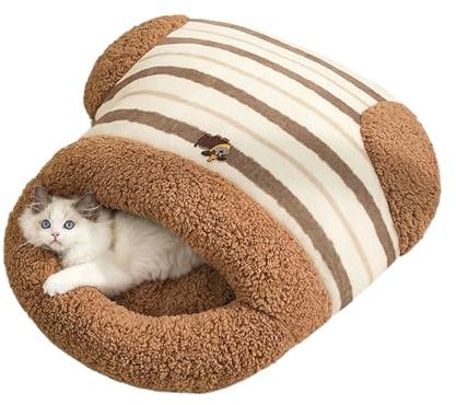 Sac De Couchage Pour Chien - Lit Caverne Confortable et Chaud Chien - Tapis En Peluche Fermé Pour Animal | Pour Intérieur Et Extérieur Sol Voyage Balcon Salon Appartement Coin Bureaux Maison