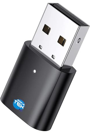 SIMPLETEK - Adaptador Bluetooth 5.0 USB para PC y portátil - Alcance de hasta 20 metros, compatible con Windows 7/8/10/11
