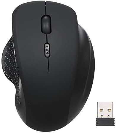 2 4G Souris de bureau optique verticale sans fil 6 touches ergonomiques avec 3 DPI réglables et sensation agréable au toucher pour PC portable