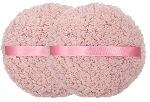 2 PCS 6.3 Inch Body Powder Puff, Large Powder Applicator, Quick Makeup Application for Busy Women, Portable Travel-Friendly Cosmetic Tool, Puffs for Full Body Use