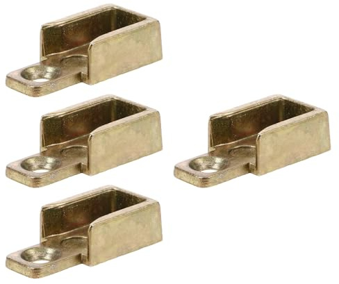 Healvian Placa de Cierre Metálica para Ventana Abatible, 4 Piezas, Cerradura de Guillotina Sistema de Varilla de Conexión, Herrajes para Seguridad en Ventanas Residenciales
