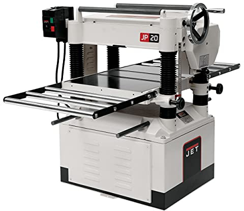 JET 20-Inch Thickness Planer for Woodworking, Straight Knife Cutterhead with 2-Speed (24 FPM / 31 FPM) Feed Rate, 3 HP, 230V 1Ph (JPW-208-1)