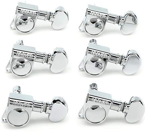 Grover 406C6 Rotomatic Mini 6 in Line Self Locking Machine Heads, Chrome