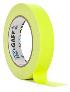 ProTapes/Permacel 24mmx25 yard Fluorescent Gaffer Cloth Tape - Yellow