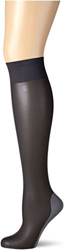 Elbeo Damen 902629 Kniestrümpfe, 20 DEN, Schwarz (schwarz 3800), 39/42