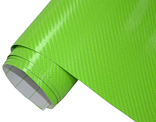 Neoxxim 7,5€/m2 Premium Auto Folie - 4D Carbon Folie GRÜN 4D 100 x 150 cm - blasenfrei Lackfolie Möbelfolie
