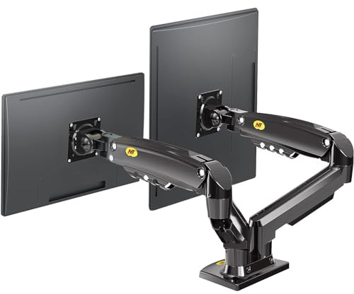 NB North Bayou Dual Monitor Halterung für 17-32 Zoll Computer Bildschirme, Monitorarm Belastung bis 9 kg VESA 75/100 F160
