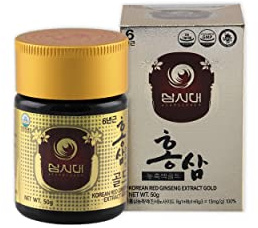 SAMSIDAE - Koreanischer Roter Ginseng Gold Extrakt, Höchste Ginsenosid-Konzentration 13 mg/g, 6 Jahre alte Wurzeln, Premium Qualität, 45-Tage-Kur, 50g
