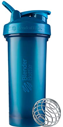 BlenderBottle Classic V2 Shaker Bottle with Stainless Steel Ball, For Protein Shakes, Dishwasher Safe, 830ml, Ocean blue