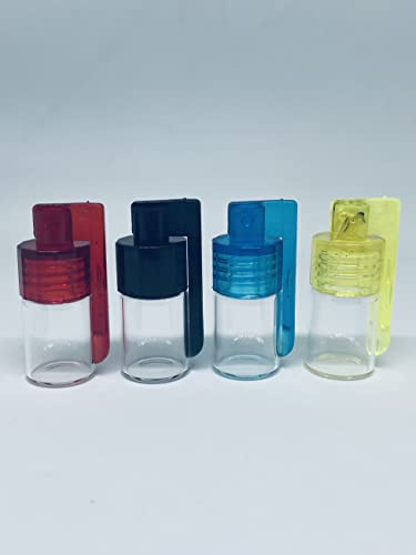 Piccole bottiglie di vetro con cucchiaio pieghevole in vetro, confezione da 4