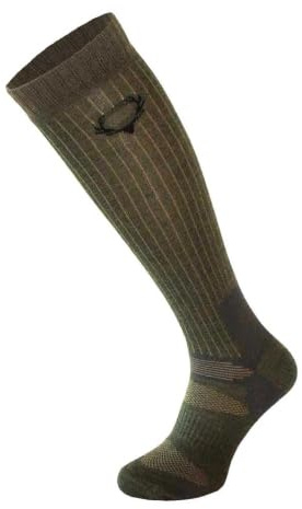 COMODO - Thick Long Merino Wool Socks | Mens & Ladies | Shooting Hunting Hiking Outdoor Socks (3-5.5, Khaki Green)