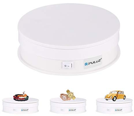 PULUZ Présentoir rotatif motorisé de 15 cm, affichage à 360° pour photographie de produits, tourne-disque vidéo, jouets, bijoux, charge maximale 15 kg