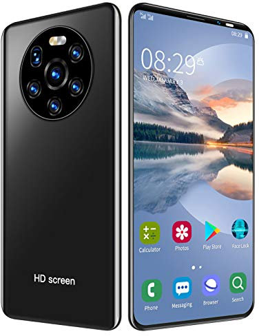 5,45 tum HD-helskärmsmobil, 512MB 4GB Dual-kort Dual Standby-smarttelefon, högupplöst kamera, ansiktsigenkänning och smartphone för upplåsning av fingeravtryck.(svart)