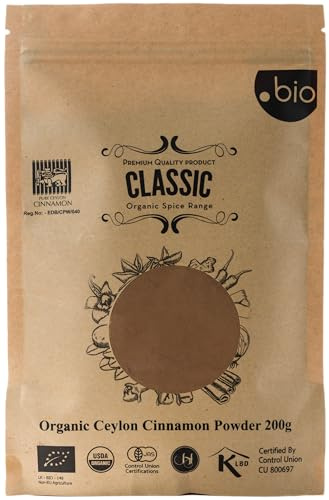 Organic Ceylon Cinnamon Powder | Certified USDA Organic and Kosher| Ceylon Cinnamon Powder Organic from Sri Lanka | Organic Cinnamon Ceylon from Sri Lanka| Premium Quality True Cinnamon Powder | 7 oz (200g) Eco-Friendly Resealable Bag