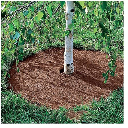 1pcs Natural Coco Coir Fiber Tree Mulch Ring Protector Organic Mat, for Indoor Outdoor Disc Plant Cover Flower Pot 25/30/35/40/45cm (Size : 45x45cm)