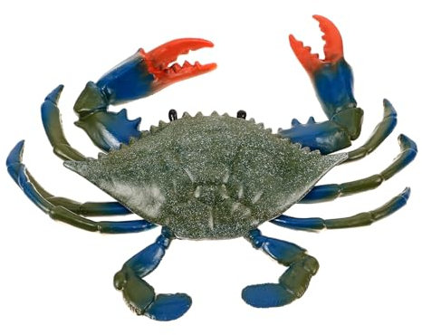 Gadpiparty Hochsimuliertes Krabbenspielzeug - Realistische Plastikkrabben Ozeantiere Modell Für Kinder, Desktop-Dekoration, Party-Displays, 17,3 X 14 X 2 cm