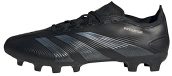 adidas Predator League Football Boots Multiground, Botas de fútbol Unisex Adulto, Core Black/Carbon/Gold Metallic, 42 2/3 EU