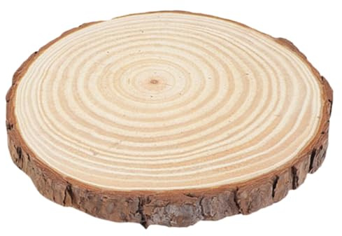 Toddmomy Bûches en bois naturel de 28 cm, pierres rondes pour jardin, parterres de fleurs, pelouse, patio, allée, cour